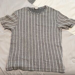 Zara Black and White Knit Top